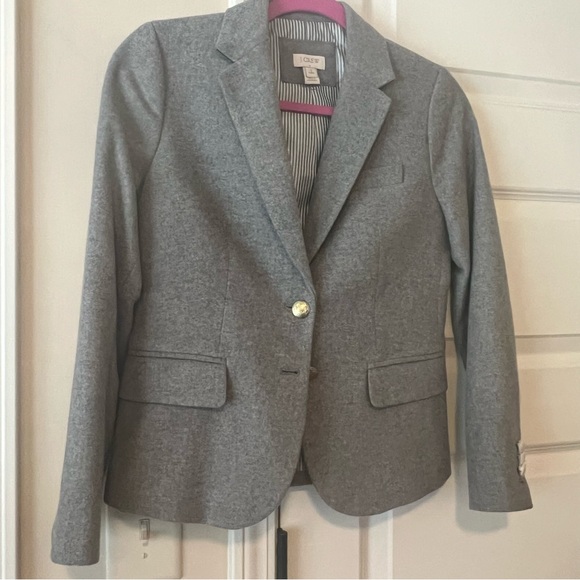 NWT J. Crew Grey Schoolboy Blazer sz 2P - Picture 2 of 4